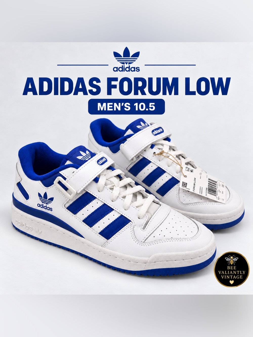 Adidas Forum Low White Royal Blue Sneakers Men’s 10.5 NWT FY7756